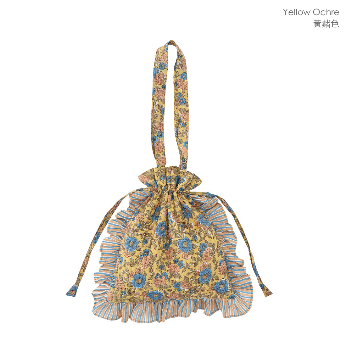 Frill Tote Carino Block Print (Yellow Ochre)